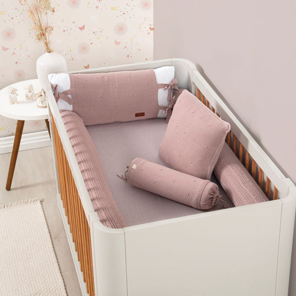 Helo 6-Piece Knit Crib Kit in Old Pink