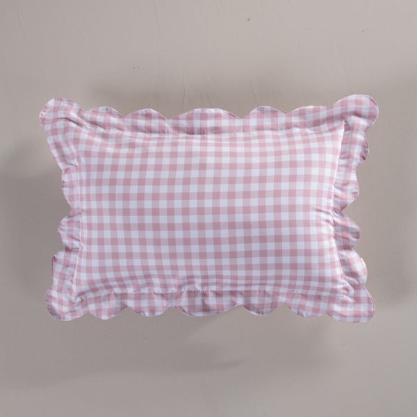 Elena Rose Rectangular Vichy Plaid Decorative Pillow