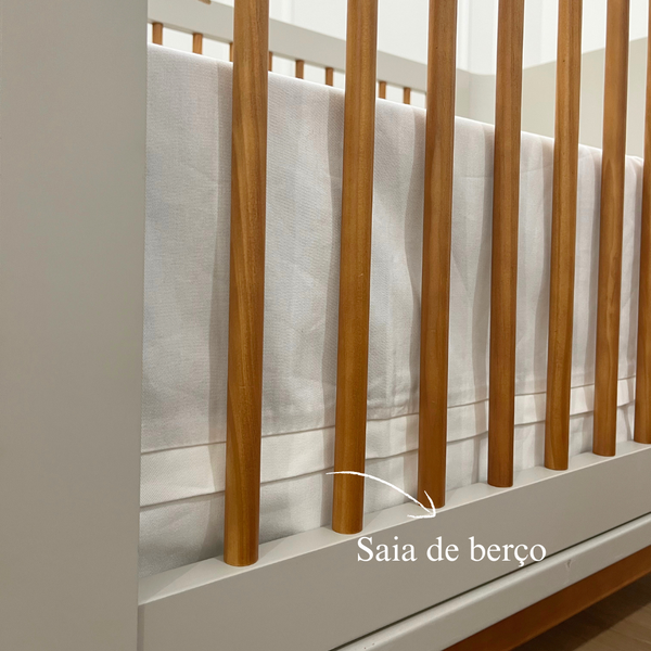 Cream Crib Skirt with 2 Sides - Futbaby