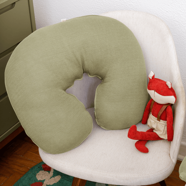 Cactus Green Cotton Tricot Baby Nursing Pillow