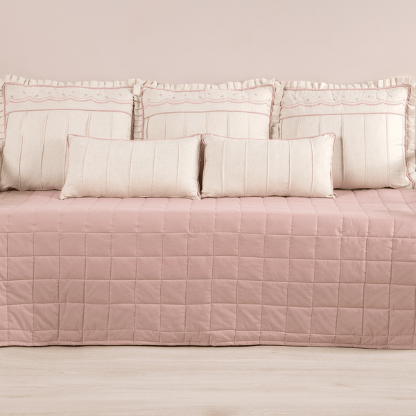 6-Piece Saint Tropez Old Pink Linen Auxiliary Bed Kit
