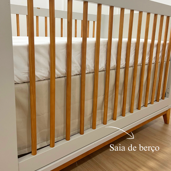 Beige Crib Skirt - 2 Sides