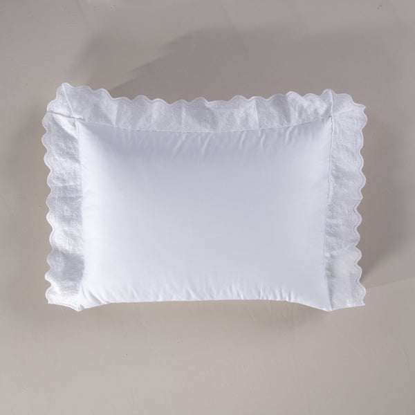Delicate Embroidered 400 Thread Count Pillowcase in White – Elena Kids Line