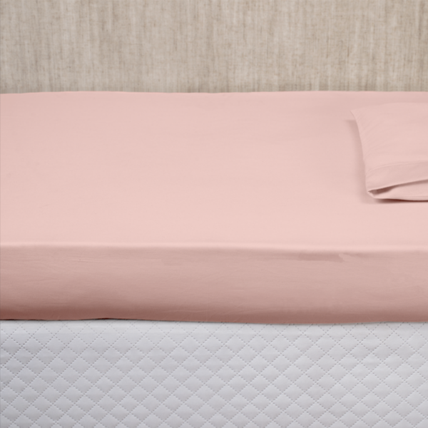 2-Piece Crib Sheet Set, 300 Thread Count Percale Cotton, Old Pink