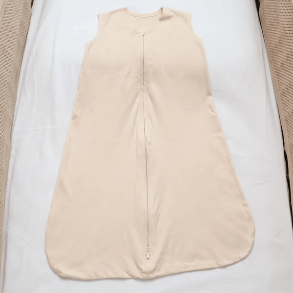 Baby Sleeping Bag in Suede and Egyptian Cotton Off White 6-12 months