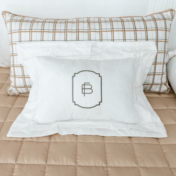 Personalized Match Natural Decorative Pillow (Choose your baby's initial)