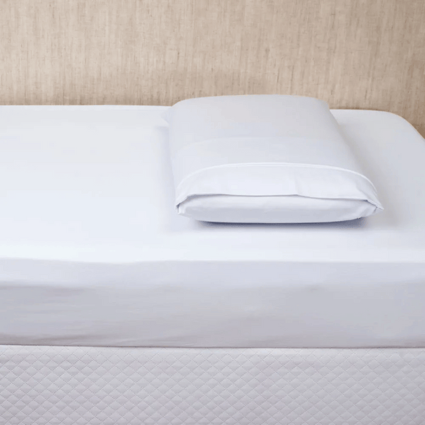 2-Piece Fitted Sheet for Mini Crib in 300-Thread Percale Cotton, White