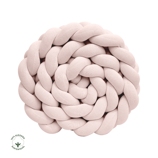 Protective Braid for Crib and Bed Knit Cotton Pink Ballerina
