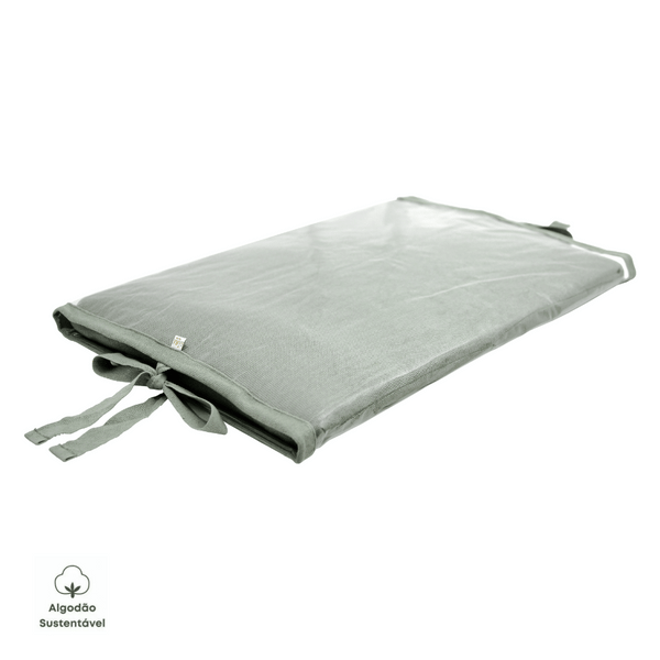 Baby Changing Mat, Knitted Cotton, Half Mesh, Olive Green, Fauna
