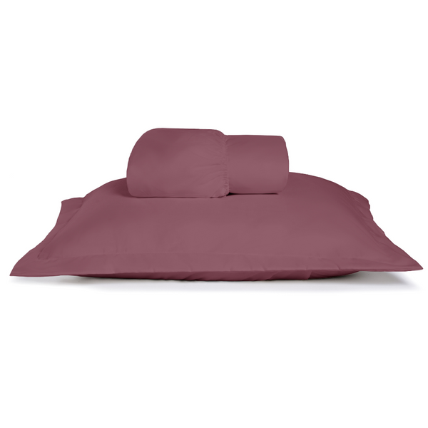 2-Piece Single Sheet Set in Percal Cotton 300 Thread Count, Basic Hydrangea 