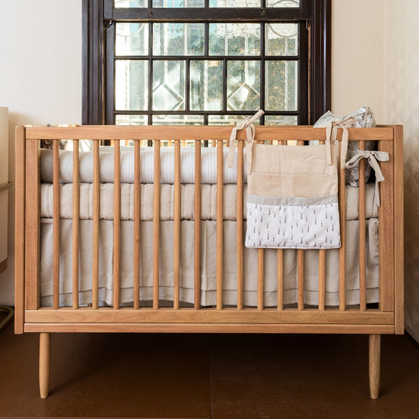 Natural Essence Crib Skirt - 2 Sides - Embrace of the Savanna