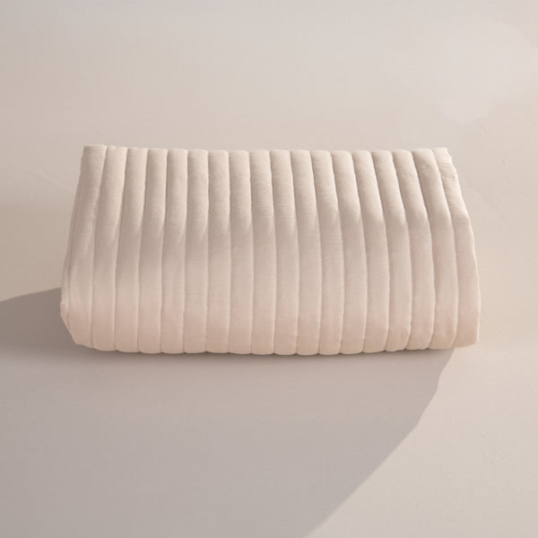 Beige Single Bedspread with Slatted Detail and Elastic – Elena Kids Line