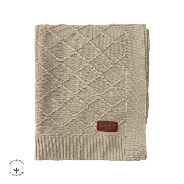 Cozy Cottage Almond Milk Cotton Tricot Crib Coverlet