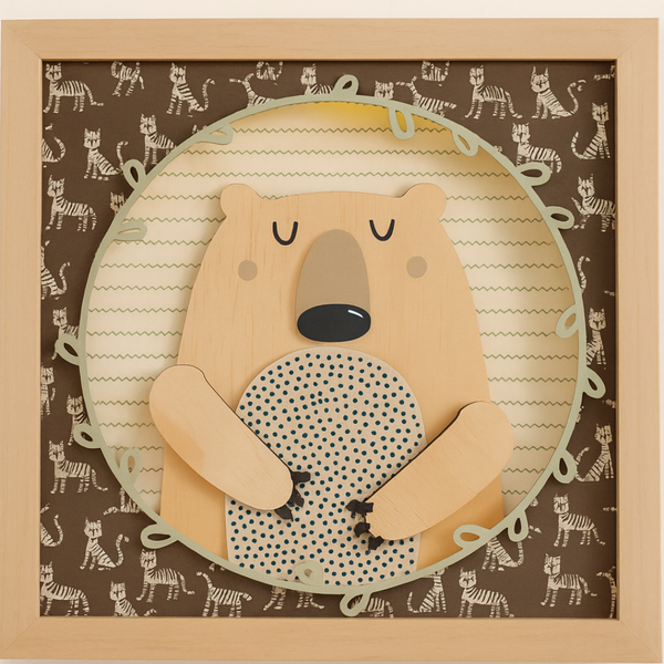 Decorative Light Box Teddy Bear's Comfort - Savannah's Embrace