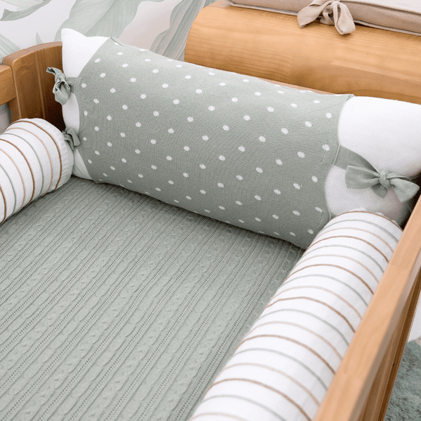 5-Piece Crib Kit with Knit Cotton Dream Olive Green