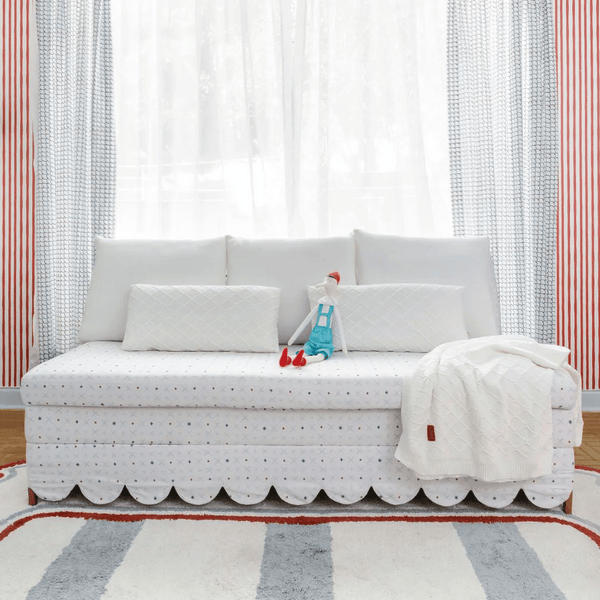 Cozy Cottage Cream 6-Piece Cotton Tricot Bed Kit