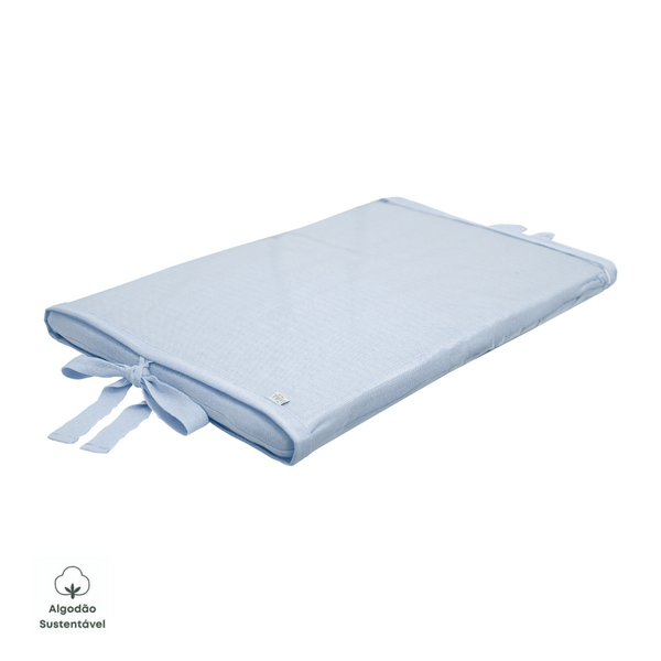 Baby Changing Mat, Knitted Cotton, Half Mesh, Delicate Blue