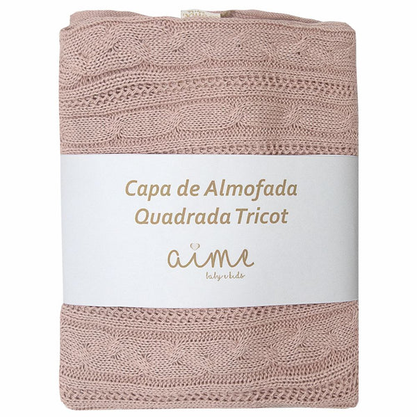 Lauren Old Pink Cotton Square Decorative Cushion Cover