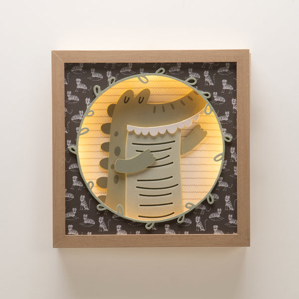 Decorative Light Box - Good Night, Alligator! - Embrace of the Savannah