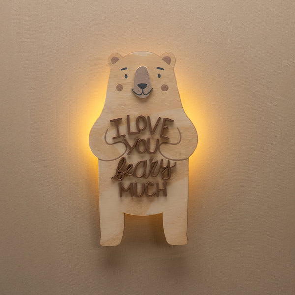 Decorative Light Bulb Teddy Bear - Embrace of the Savannah