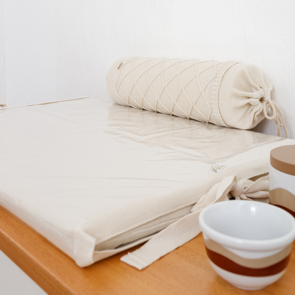 Cozy Cottage Almond Milk Changing Table with Roll